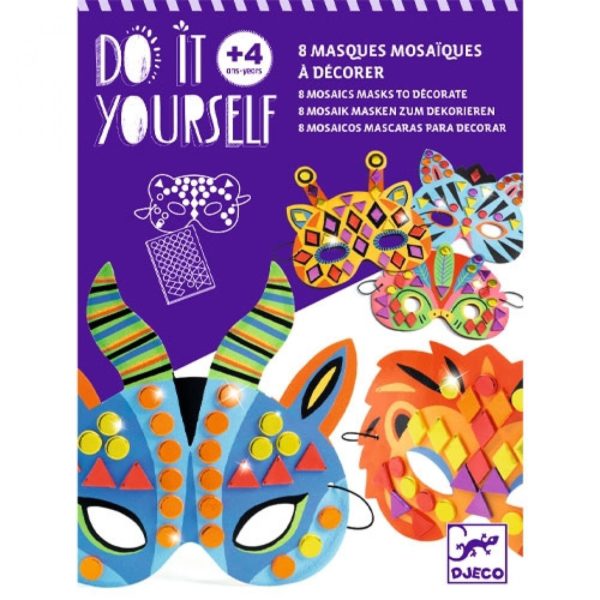 djeco wijs west wijswest online shoppen winkel amsterdam speelgoed Djeco DJ07900 Knutselen 3070900079007 Djeco Maskers Maken Dieren van de Jungle