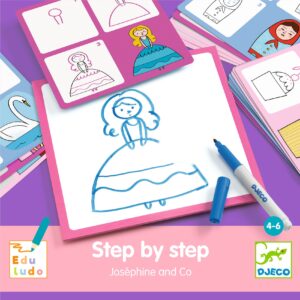 Djeco Tekenkaarten Step by step