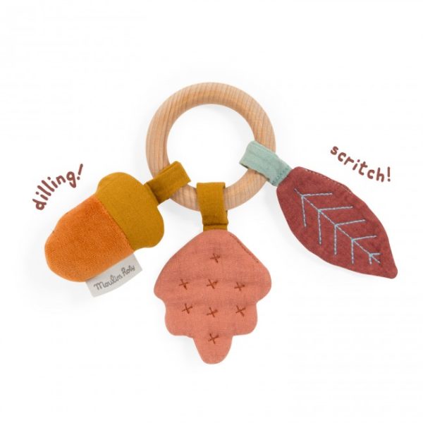 Moulin Roty Houten Rammelaar Eikenblad