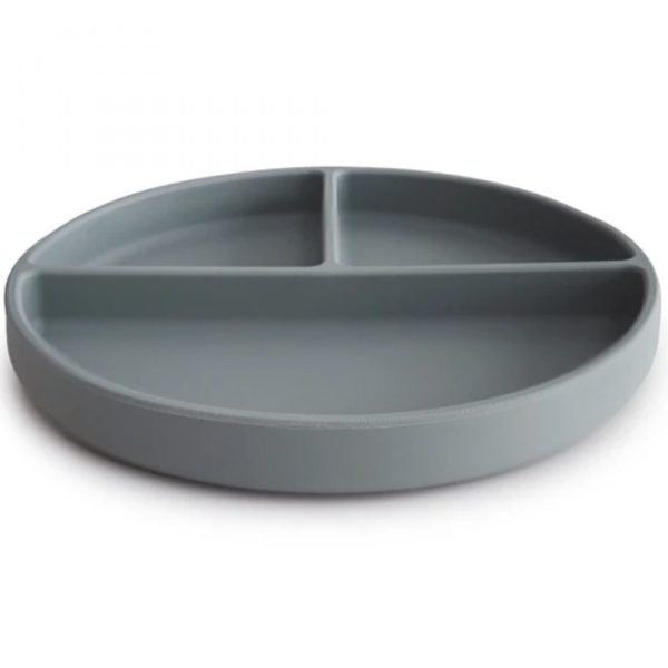 Mushie Bord met Zuignap - Stone