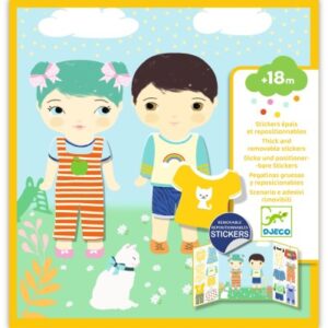 Djeco Herplakbare Stickers – Kleding