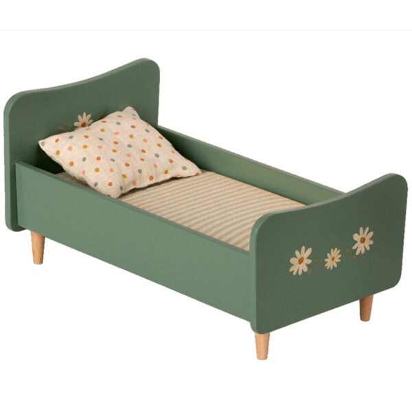 Maileg Wooden bed, Mini - Mint Blue Wijs West