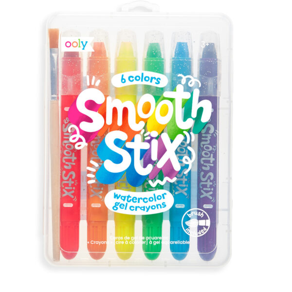 Wijs west Ooly Ooly - Smooth Stix Watercolor Gel Crayons & Brush 0810078033165 JanodFeb22 Speelgoed & Spellen Knutselen Verven