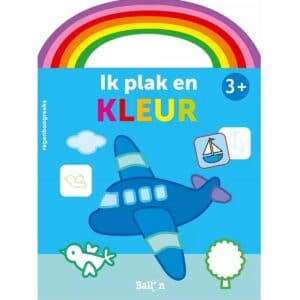 Ik plak en kleur Vliegtuig
