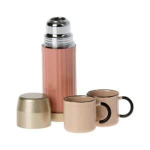Maileg Mini Thermosfles met mokken - Soft Coral​