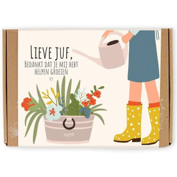 Blossombs - Bloembommetjes Giftbox Lieve Juf, bedankt dat je me hebt laten groeien