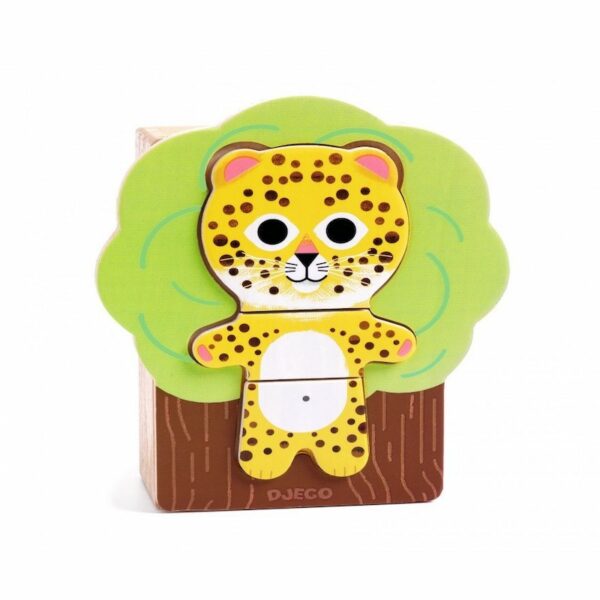 Wijs west Djeco Djeco Houten Puzzel Abramix 3070900016262 DJECO-JUNI Speelgoed & Spellen Puzzels