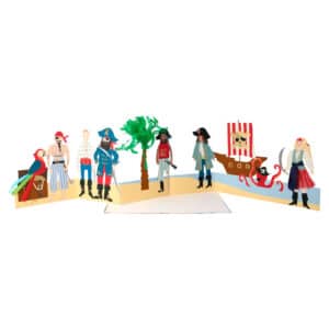 Wijs west Meri Meri Meri Meri Pirate Concertina Kaart  MeriAug22 Home & Living Kaarten