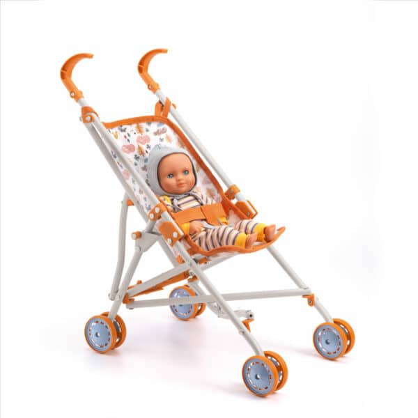 Djeco Poppenwagen - Stroller Forest - 54 Cm