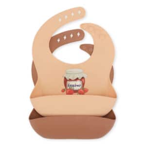 Wijs west Konges Sløjd Konges Sløjd 2 Pack Silicone Bibs Fraise 5712982923844 KONGES-AW22 Verzorging Eten & Drinken Slabbetjes