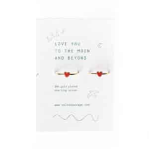 Selva Sauvage Ringen Twinning Set - Heart Red
