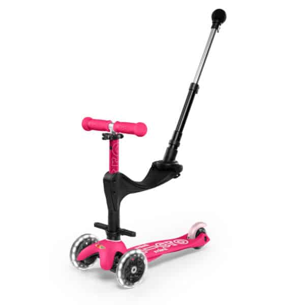 Micro Step Mini Deluxe 3in1 Push LED Roze