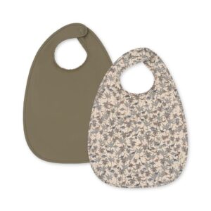 Konges Sløjd 2 Pack Dinner Bib Dino Blue/Overland Trek