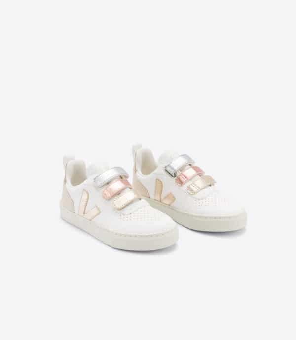 Wijs west Veja Veja Chromefree Leather Multico Extra White Shiny 3611820250130 SS23 Veja Kleding & Accessoires Schoenen Gympen & Schoenen