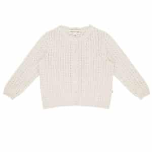 House of Jamie Knitted Girls Cardigan Marshmallow