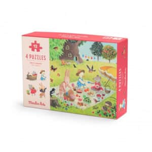 Moulin Roty Puzzel 4 seizoenen (4 x 12 st) La Grande Famille