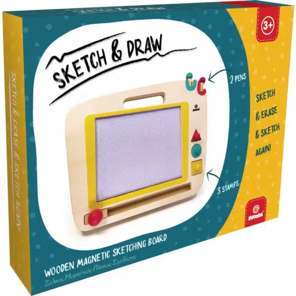 Houten magnetisch tekenbord Sketch & Draw