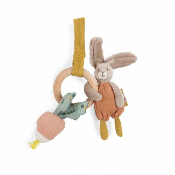 Moulin Roty Ring-Rammelaar Hout Konijn Trois Petits Lapins