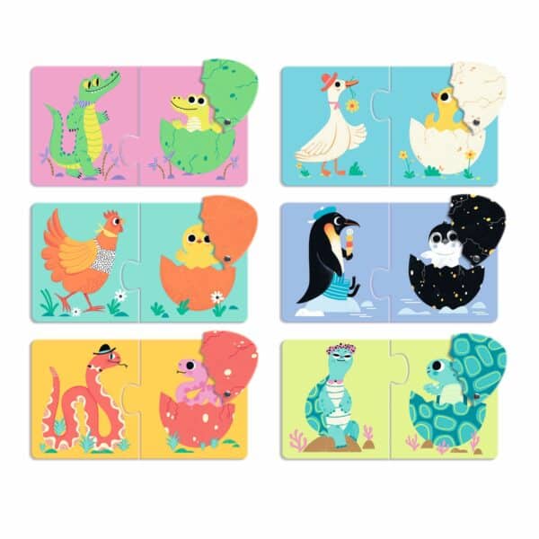Djeco Puzzel Duo - Dieren in een Ei