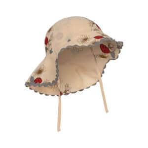 Wijs west Konges Sløjd Konges Sløjd  Elin Sun Hat Ladybug 5715404100182 SS23 Konges Kleding & Accessoires Accessoires Hoedjes & Petjes