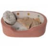 Maileg Dog basket - Coral