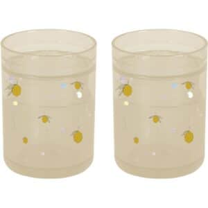 Konges Sløjd 2 Pack Glitter Cups Lemon