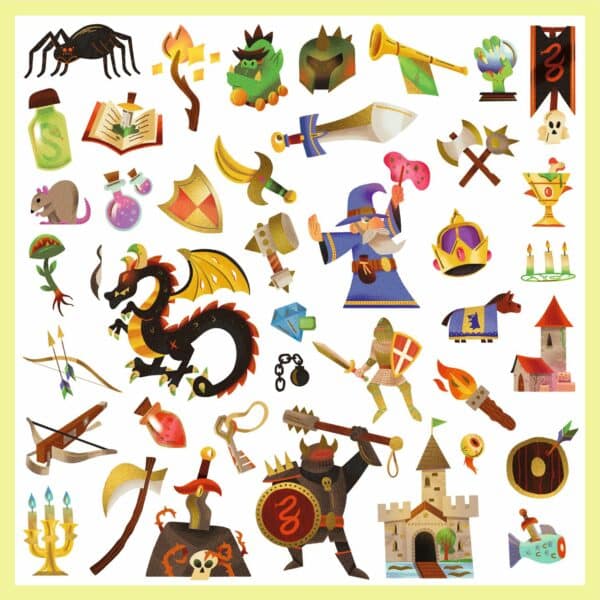 Djeco Stickers Textures - Middeleeuwen