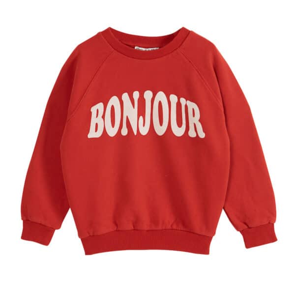 Wijs west Emile et Ida Emile Et Ida Sweat-Shirt Bonjour  AW23 Emile Kleding & Accessoires Sweaters & Truien