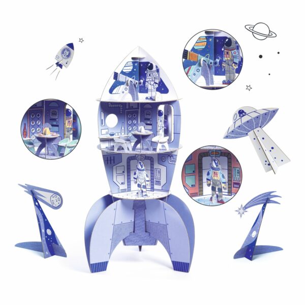Djeco Space Rocket Diy - Ruimte Raket - Afbeelding 5