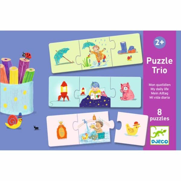 Wijs west Djeco Djeco Puzzel Trio - Trio-My Daily Life 3070900082533 Djeco Aug23 Speelgoed & Spellen Puzzels