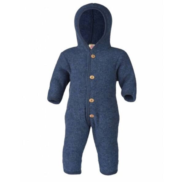 Engel Natur Hooded Overall Blue Melange