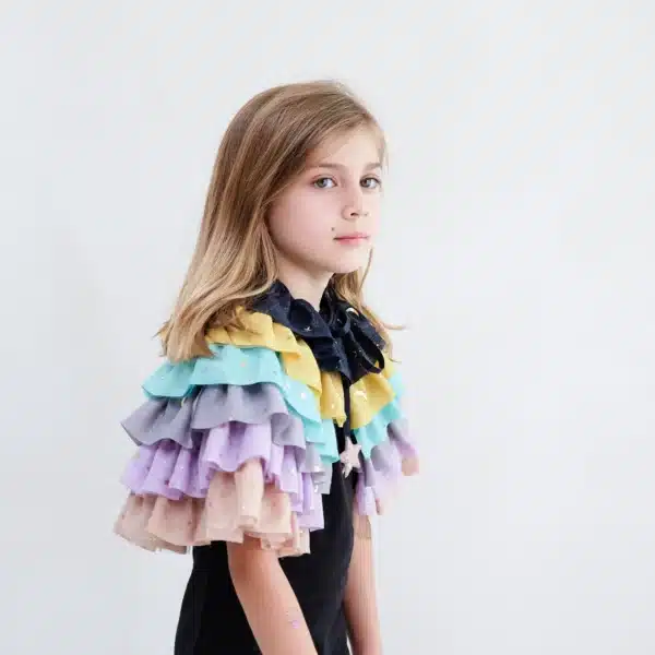 Mimi & Lula Rainbow Ruffle Cape