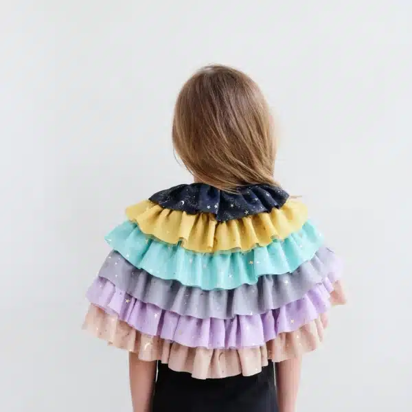 Mimi & Lula Rainbow Ruffle Cape
