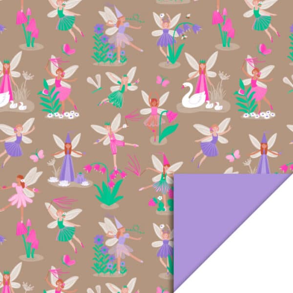 Rol Inpakpapier Fairy Tale Taupe - Lilac