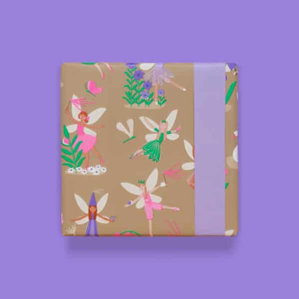 Rol Inpakpapier Fairy Tale Taupe - Lilac - Afbeelding 2