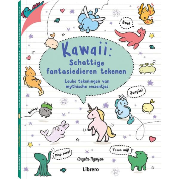Kawaii schattige fantasiedieren tekenen