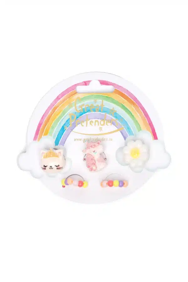 Great Pretenders Flower Kitty Unicorn Rings