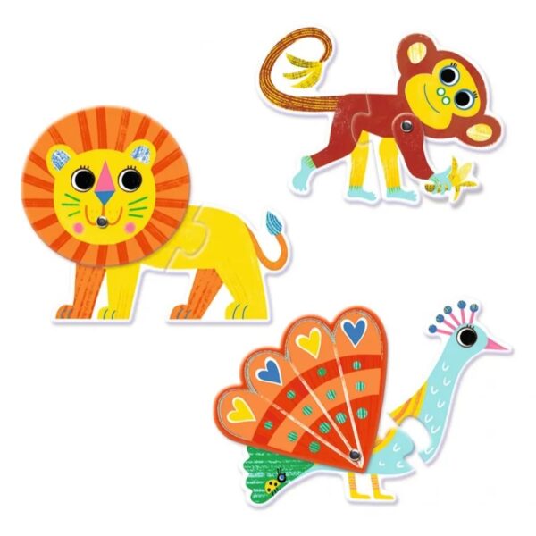 Djeco Puzzel Duo Wilde Dieren - Afbeelding 2
