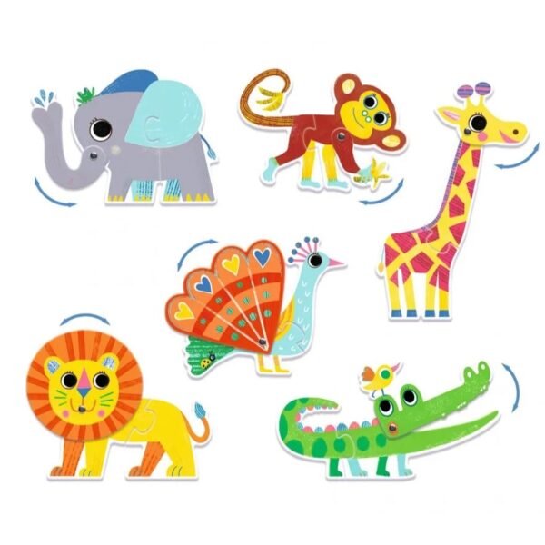Djeco Puzzel Duo Wilde Dieren - Afbeelding 3