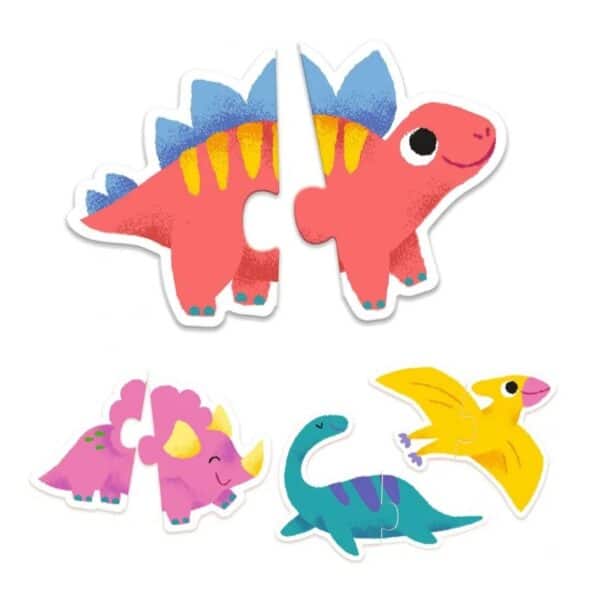 Djeco Puzzel Duo Dinosaurussen - Afbeelding 2