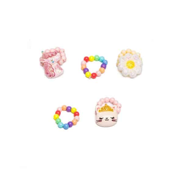 Great Pretenders Flower Kitty Unicorn Rings