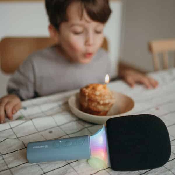 KidyWolf KIDYMIC Micro bluetooth karaokeluidspreker Blauw