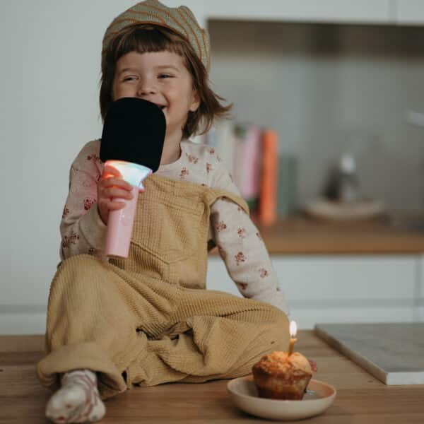 KidyWolf KIDYMIC Micro bluetooth karaokeluidspreker Roze