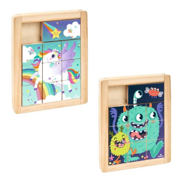 Schuifpuzzel Hout Eenhoorn of Monster