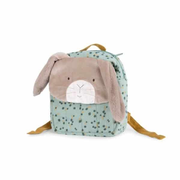 Moulin Roty Rugzak groen Konijn Trois Petits Lapins