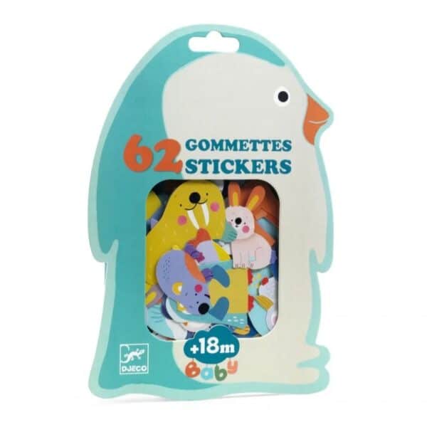 Wijs west Djeco Djeco Grote Stickers - Ijsveld Dieren 3070900000544 Djeco Jun24 Speelgoed & Spellen Knutselen