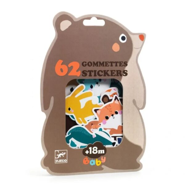 Wijs west Djeco Djeco Grote Stickers - Bosdieren 3070900000551 Djeco Jun24 Speelgoed & Spellen Knutselen