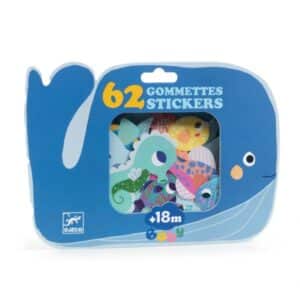 Wijs west Djeco Djeco Grote Stickers - Zeedieren 3070900000575 Djeco Jun24 Speelgoed & Spellen Knutselen