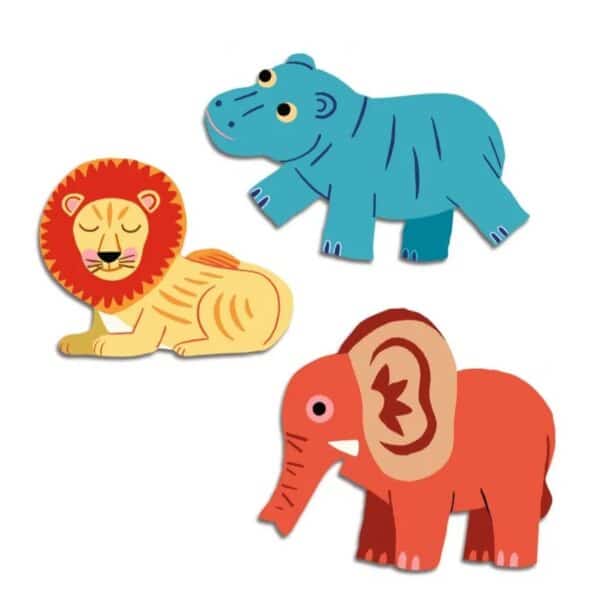 Djeco Grote Stickers - Safari Dieren - Afbeelding 2
