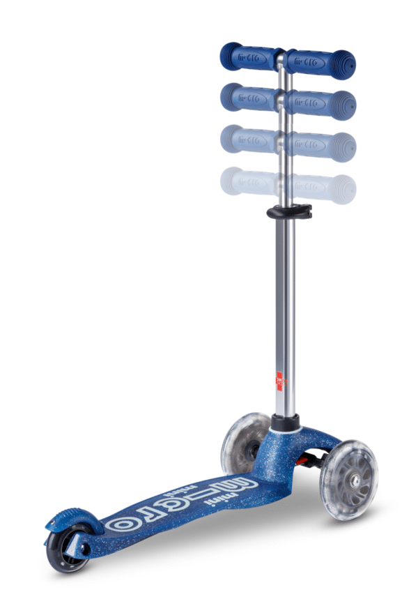 Mini Micro step Glitter LED Blauw